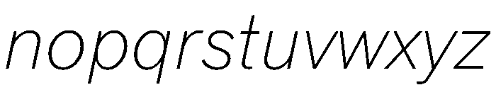 DioramaGothic ThinItalic Font LOWERCASE