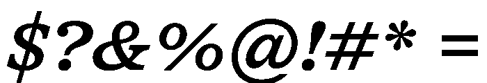 DiplomatST MediumItalic Font OTHER CHARS