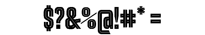 Ditch Inline Font OTHER CHARS