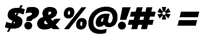 Diverse ABlackItalic Font OTHER CHARS