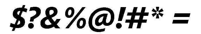 Diverse ABoldItalic Font OTHER CHARS