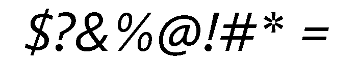 Diverse AItalic Font OTHER CHARS