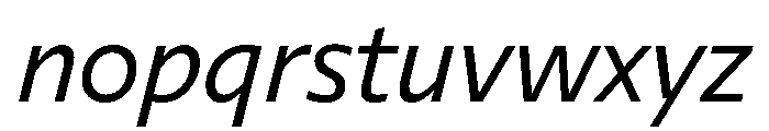 Diverse AItalic Font LOWERCASE