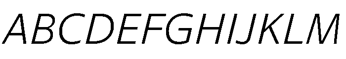 Diverse ALightItalic Font UPPERCASE
