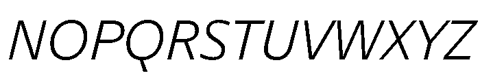 Diverse ALightItalic Font UPPERCASE