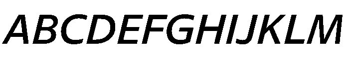 Diverse AMediumItalic Font UPPERCASE