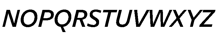 Diverse AMediumItalic Font UPPERCASE