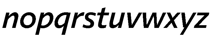 Diverse AMediumItalic Font LOWERCASE