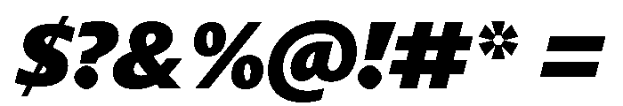 Diverse BBlackItalic Font OTHER CHARS