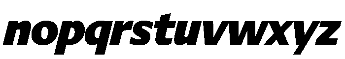 Diverse BBlackItalic Font LOWERCASE