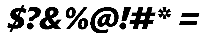 Diverse BExtraBoldItalic Font OTHER CHARS