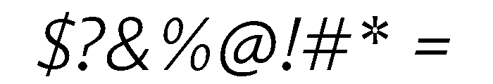 Diverse BLightItalic Font OTHER CHARS
