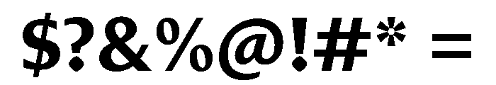 Diverse CBold Font OTHER CHARS