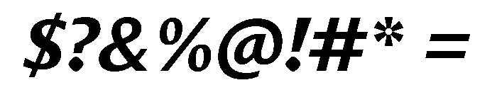 Diverse CBoldItalic Font OTHER CHARS