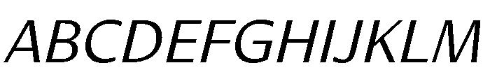 Diverse CItalic Font UPPERCASE