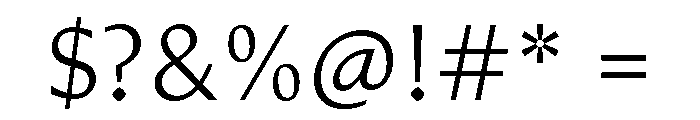 Diverse CLight Font OTHER CHARS