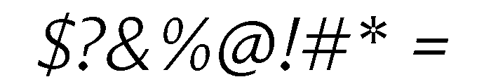 Diverse CLightItalic Font OTHER CHARS