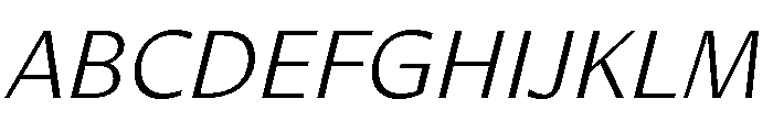 Diverse CLightItalic Font UPPERCASE