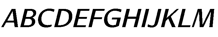 Diverse CMediumItalic Font UPPERCASE