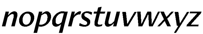 Diverse CMediumItalic Font LOWERCASE