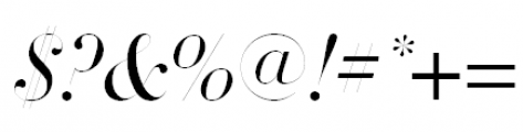 DietDidot Title Italic Font OTHER CHARS