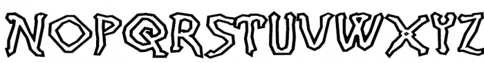 Dikovina Outline Font UPPERCASE