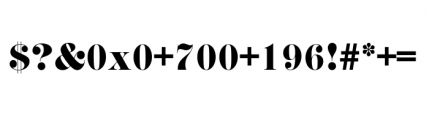 Didoni Regular Font OTHER CHARS