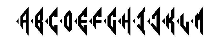 Diamond Monogram Left Font UPPERCASE