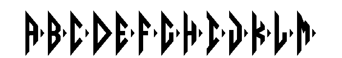 Diamond Monogram Right Font UPPERCASE