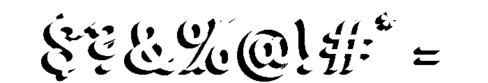 Dickens Tale Cut Block Bold Font OTHER CHARS
