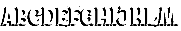 Dickens Tale Cut Block Bold Font UPPERCASE
