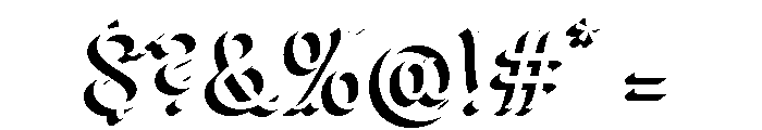 Dickens Tale Cut Block Regular Font OTHER CHARS