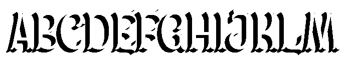 Dickens Tale Cut Block Regular Font UPPERCASE