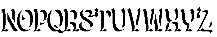 Dickens Tale Cut Block Regular Font UPPERCASE