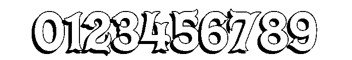 Dickens Tale Cut Offset Bold Font OTHER CHARS