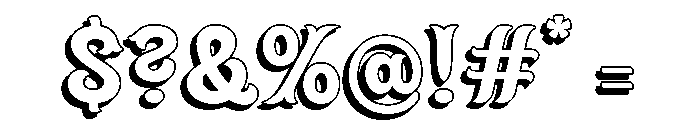 Dickens Tale Cut Offset Bold Font OTHER CHARS