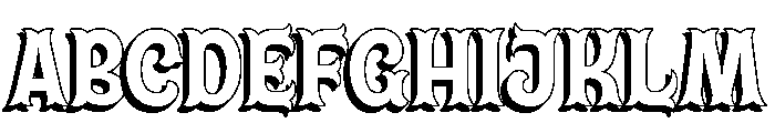 Dickens Tale Cut Offset Bold Font UPPERCASE
