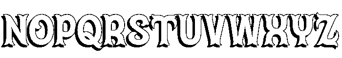 Dickens Tale Cut Offset Bold Font UPPERCASE