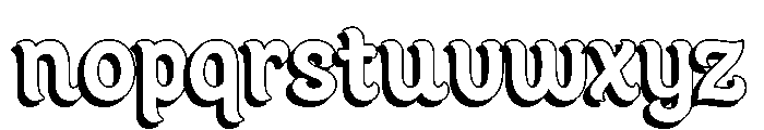 Dickens Tale Cut Offset Bold Font LOWERCASE