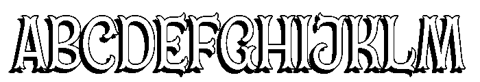 Dickens Tale Cut Offset Regular Font UPPERCASE
