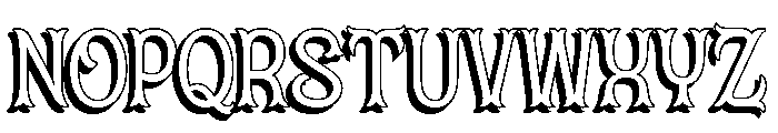 Dickens Tale Cut Offset Regular Font UPPERCASE
