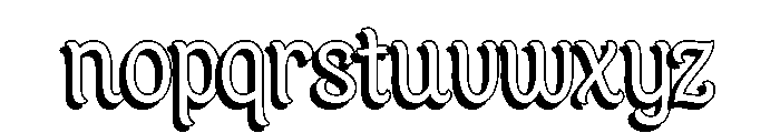Dickens Tale Cut Offset Regular Font LOWERCASE