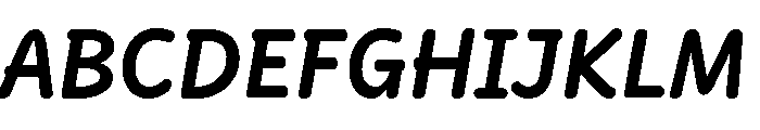 Didactica Cursive Black Italic Font UPPERCASE