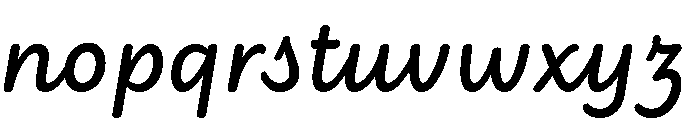 Didactica Cursive Bold Italic Font LOWERCASE