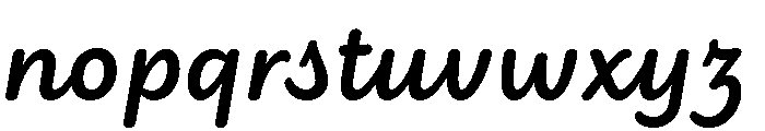 Didactica Cursive Extra Bold Italic Font LOWERCASE