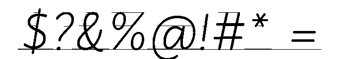 Didactica Cursive Guidelines Regular Font OTHER CHARS