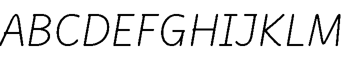 Didactica Cursive Light Italic Font UPPERCASE