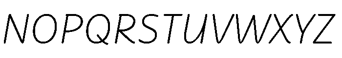 Didactica Cursive Light Italic Font UPPERCASE