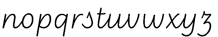 Didactica Cursive Light Italic Font LOWERCASE