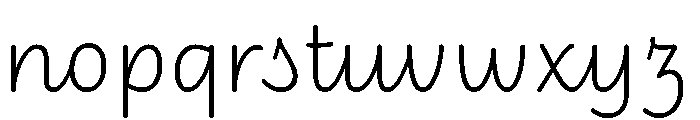 Didactica Cursive Light Font LOWERCASE